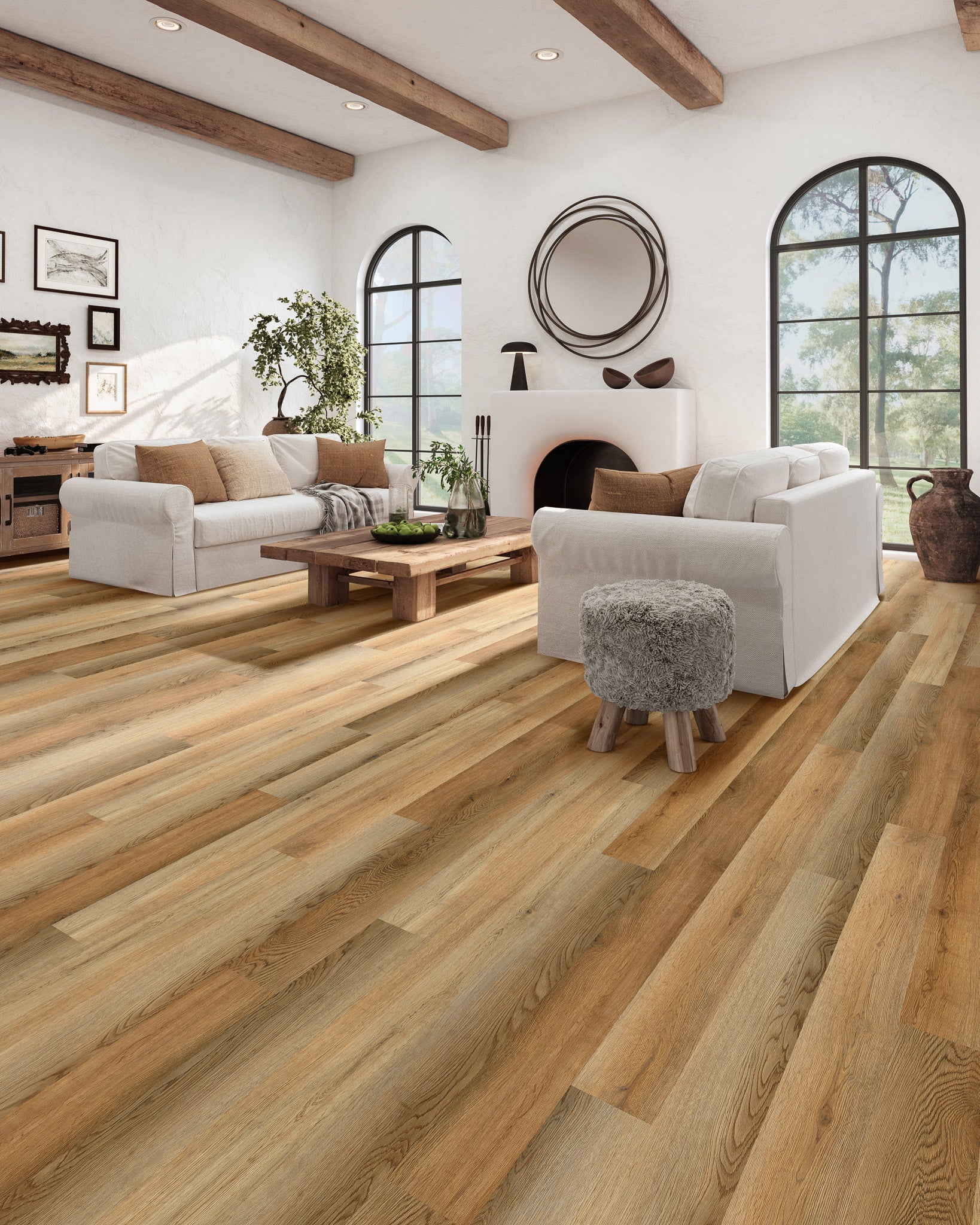 SAMPLE Titan Retro Plank Golden Oak 5" - Direct Flooring