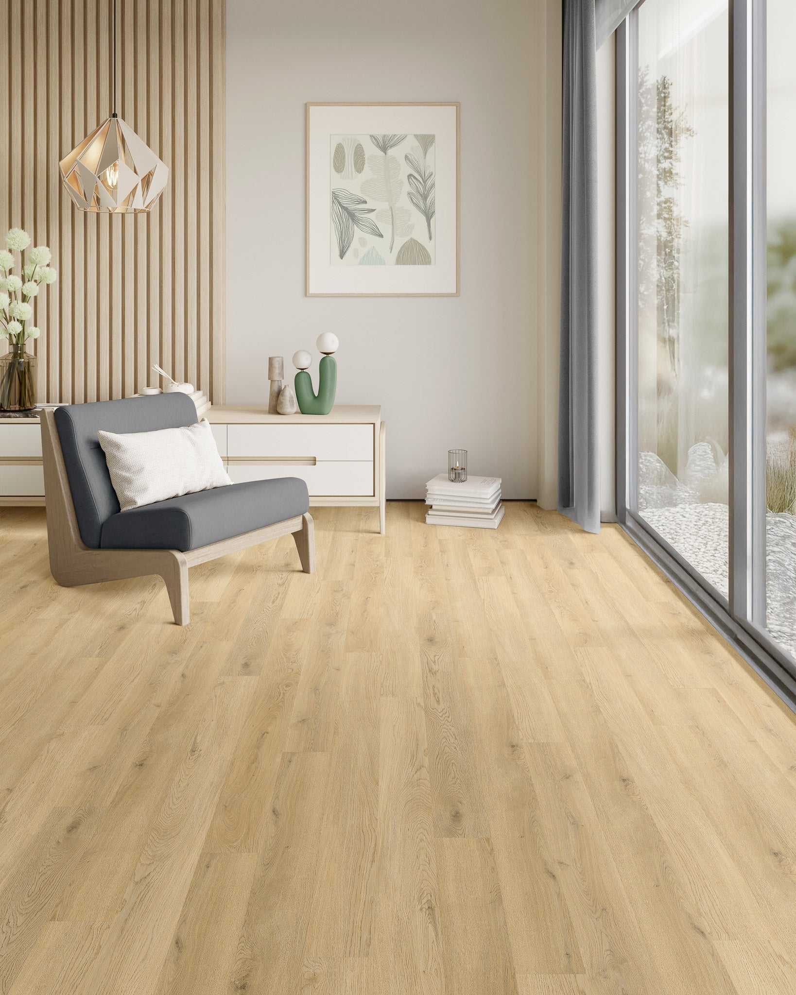 SAMPLE Titan Retro Plank Red Oak Natural 5" - Direct Flooring